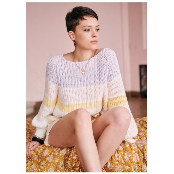 Sezane - Vivien La Maille Pastel Multicoloured Sweater - Picture 1 of 15